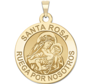 Santa Rosa Round Religious Medal  EXCLUSIVE 