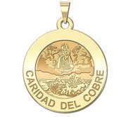 Caridad Del Cobre Round Religious Medal    EXCLUSIVE 