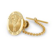 Saint Sebastian Religious Tie Tack   EXCLUSIVE 