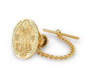 Saint Benedict Religious Tie Tack   EXCLUSIVE 