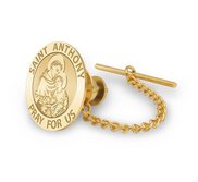 Saint Anthony Religious Tie Tack   EXCLUSIVE 