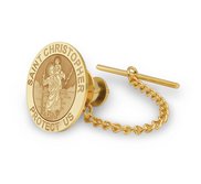 Saint Christopher Religious Tie Tack   EXCLUSIVE 