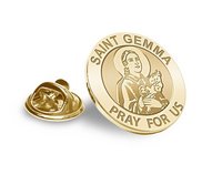 Saint Gemma Religious Brooch  Lapel Pin   EXCLUSIVE 