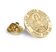 Saint Maria Goretti Religious Brooch  Lapel Pin   EXCLUSIVE 