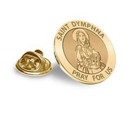 Saint Dymphna Religious Brooch  Lapel Pin   EXCLUSIVE 