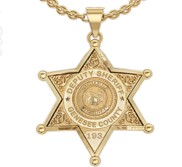 Personalized Michigan Sheriff Badge with Rank  Number   Dept 