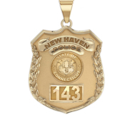 Personalized Connecticut Police Badge with Your  Number   Department