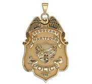 Personalized Hartford  Connecticut Police Badge with Number   Department