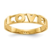 14k Yellow Gold Polished Love Band Ring