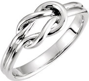 Sterling Silver Knot Ring w  Engravable Band