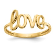 14k Yellow Gold Polished Love Ring