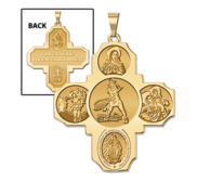 Four Way Cross   Tennis Female Religious Medal   EXCLUSIVE 