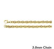 14K Yellow Gold 3 0mm Rolo Chain