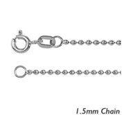 Sterling Silver 1 5mm Polished Bead Chain