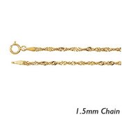 14K Yellow Gold 1 5mm Singapore Chain