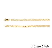 14K Yellow Gold 1 5mm Small Anchor Chain