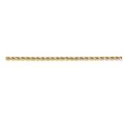 14K Yellow Gold 2 0mm Diamond Cut Flex Rope Chain