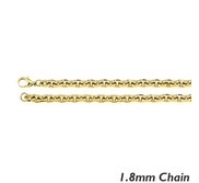 14K Yellow Gold 1 5mm Rolo Chain