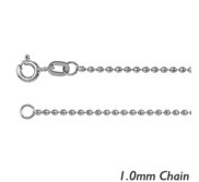 Sterling Silver 1 0mm Diamond Cut Bead Chain