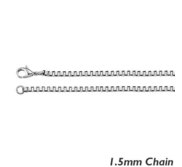 Sterling Silver 1 5mm Box Chain