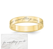 Women s Personalized Handwriting Ring