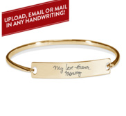 Personalized Handwriting Bangle Bracelet