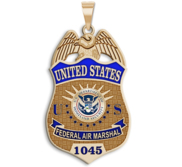 Personalized Federal Air Marshal Badge with Your Number and Enamel