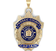 Personalized Police Badge Necklace or Charm   Shape 9