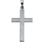 14K White Gold CROSS PENDANT