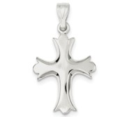 Sterling Silver Fleur De Lis Cross Pendant