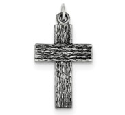 Sterling Silver Antiqued Cross Charm