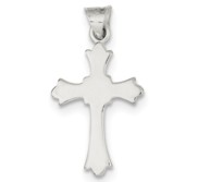 Sterling Silver Fleur De Lis Cross Pendant