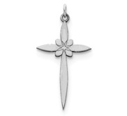 Sterling Silver Laser Designed Cross Pendant