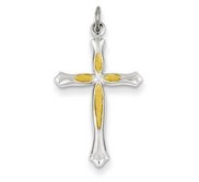 Sterling Silver and Vermeil Cross Pendant