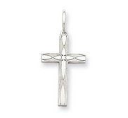 Sterling Silver Laser Designed Cross Charm