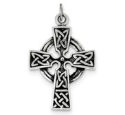 Sterling Silver Antiqued Celtic Cross Charm