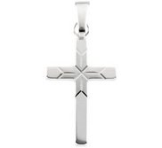 14K White Gold CROSS PENDANT