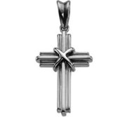 TWO TONE CROSS PENDANT