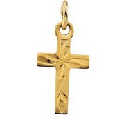 14K Yellow Gold CHILD S CROSS PENDANT