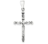 Sterling Silver Antiqued Cross Pendant