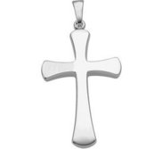 14K White Gold CROSS PENDANT