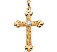 CROSS PENDANT W DIAMOND