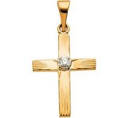 CROSS PENDANT W DIAMOND