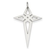 Sterling Silver Laser Designed Cross Pendant