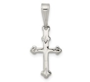 Sterling Silver Budded Cross Charm