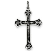 Sterling Silver Antiqued Cross Pendant