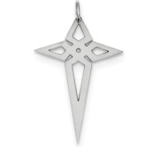 Sterling Silver Laser Designed Cross Pendant