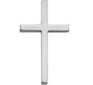 14K White Gold CROSS PENDANT