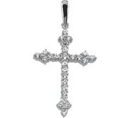 FANCY CUBIC ZIRCONIA CROSS