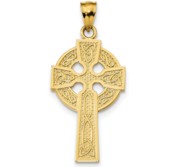 14k Polished Celtic Cross Pendant